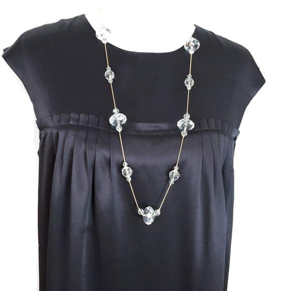 BCBGMaxAzria Dresses & Skirts - BCBGMaxAzria Silk Navy Shift Dress Sz L